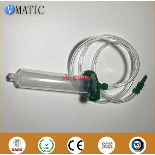 Free Shipping Quality 5 Sets 55ml Glue Dispenser Syringes Barrel Dispensing Adapter 55cc Dispenser Plastic Syringes X 5 Sets