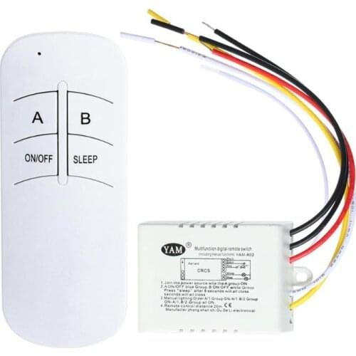 220V 1/2/3 Ways Wireless ON/OFF Lamp Remote Control Switch Receiver Transmitter for Lamp Light Remote Controller Switch