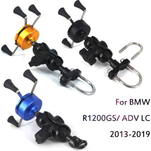 For BMW R1200GS R1250GS ADV Adventure LC 2013-2020 Motorcycle Motor Bike Phone Holder Mounting Bracket 360°Rotation Adjustable