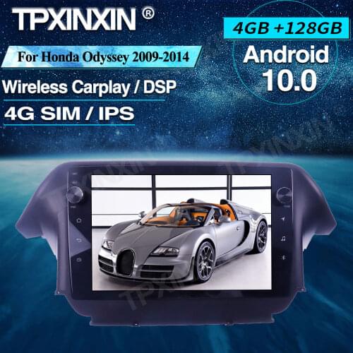For Honda Odyssey 2009-2014 Android Car Radio 128G Car Multimedia Player Headunit Radio Car GPS Navigtion Wireless Carplay DSP