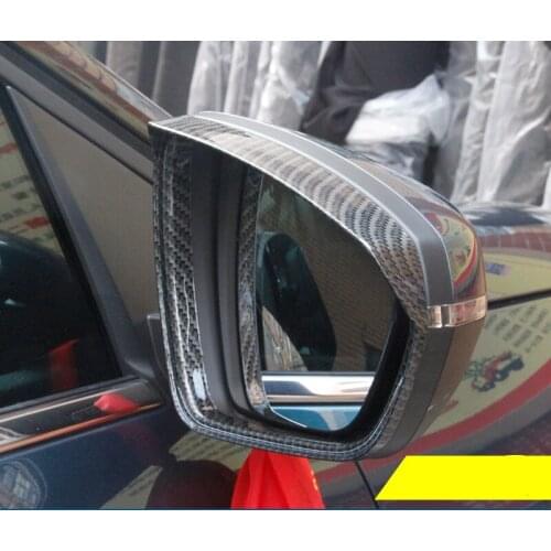 For Peugeot 3008gt 3008 GT 5008 2nd 2017~2020 Carbon Fiber Style Side Rearview Mirror Eyebrow Frame Cover Case Accessorie