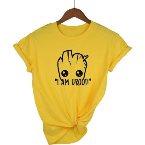 The Avengers Guardians of The Galaxy Marvel T-Shirts I'm The Groot Unisex Casual Street T-shirt 3D Printing Graphic T Shirts Tee
