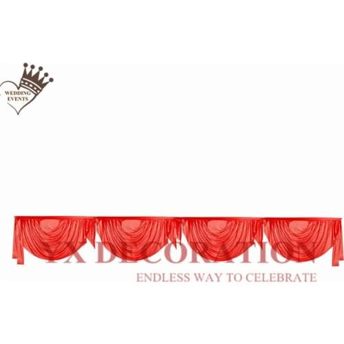 Hot Sale Ice Silk Swag Drapery For Backdrop Curtain Table Skirt Wedding Event Decoration