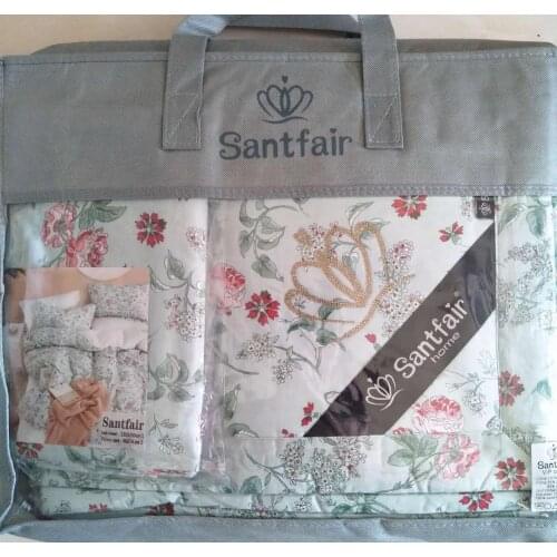 Quality triple set in China, 35% natural silk and 65% microgel bedspread, 100% cotton bed sheets and pillowcases