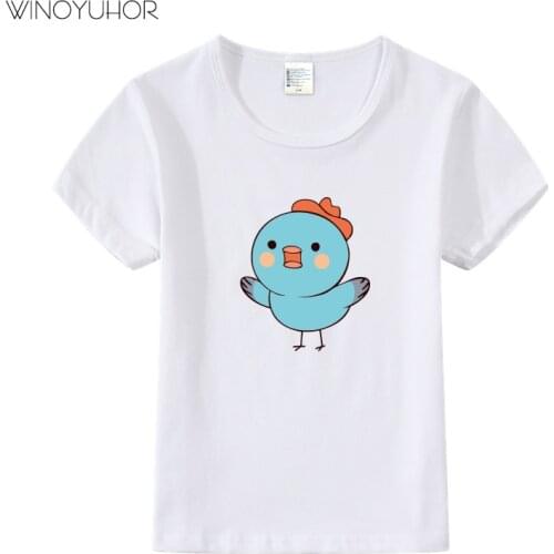 Bird Printing Kids Short Sleeve T Shirts Summer T-shirt 2019 Casual O Neck Tee Shirt Children Baby Boys Girls Clothe