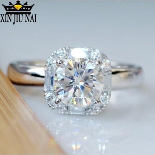 Fashion Brand Female Solitaire Ring 4ct AAAAA Zircon Cz 925 Silver Engagement Wedding Band Nightclub Queen Party Ring For Women