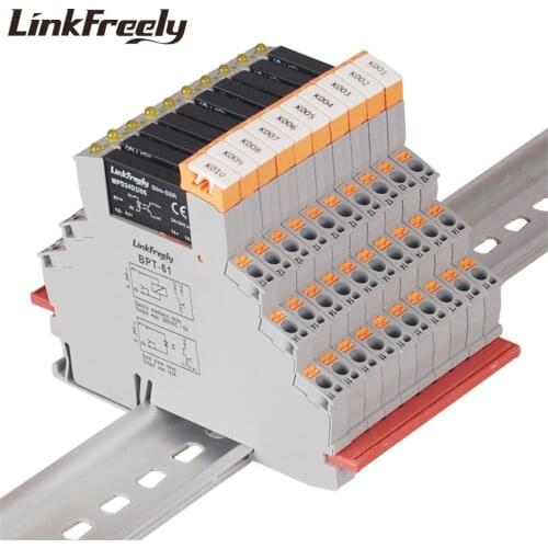 MPD24D2/05BPT 10pcs DC SSR Solid State Relay 5VDC Input 24VDC 2A Output Plug-in Spring Connected Industrial Voltage Relay Module