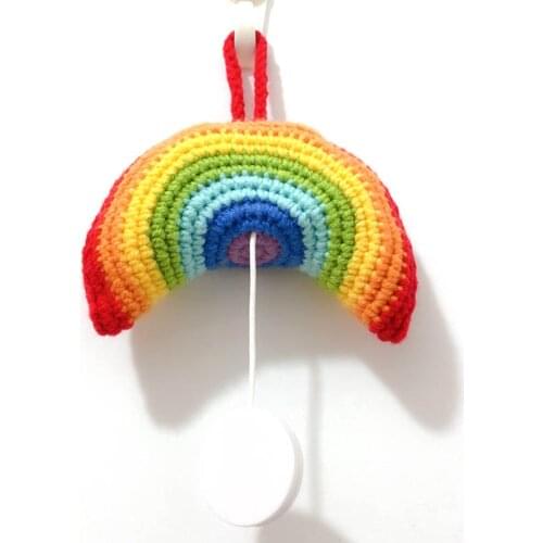 Handmade baby crib music box washable over the Rainbow music box