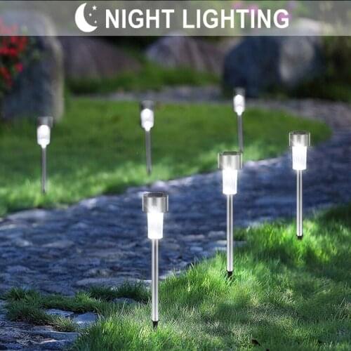 New Arrival Outdoor Solar Light Colorful Changing Solar Lawn Light Garden Lamp Waterproof Stainless Steel Yard Path Lawn Lamp