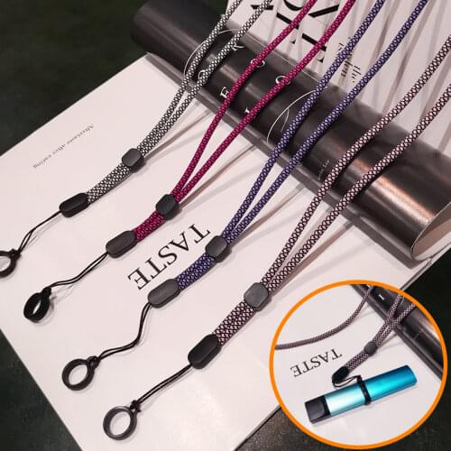 For Relx infinity Skin Texture Braid Phone Lanyard Necklace Strap Rope For Camera GoPro Long Adjust String Holders with Hoop