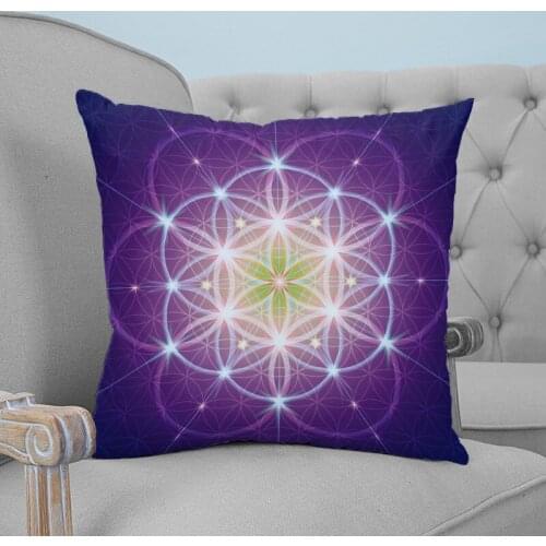 Flower Life Of Flower Printed Throw Pillow Case Plush fabric Pillowcase Home Decorative Pillow Hot