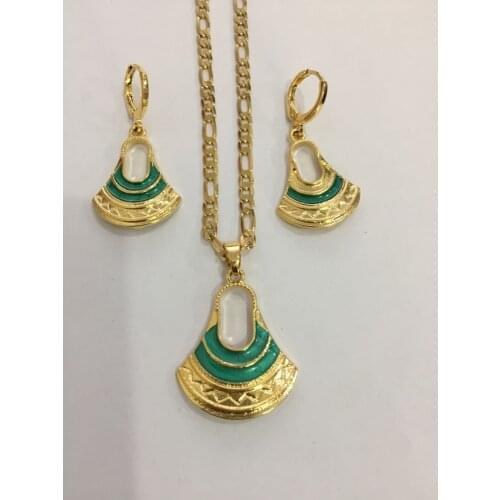 PNG Africa Romantic axe Sets gold Bilum purse bag necklace drop Ear ring earrings Jewelry Set for women Wedding Bijoux gifts