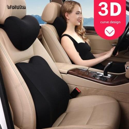 Lumbar support car-seat-neck-pillow waist cushion comfortable memory foam neck waist rest protection car accessory CD50 Q05