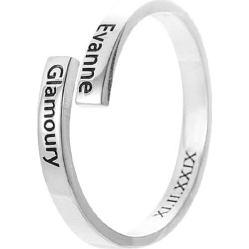 Custom Regulation Ring for Women Accept Dropshopping Wholesale Stainless Steel Engrave High Quality Fashion Cheaper Jewelry
