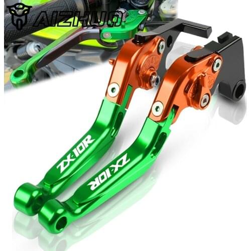 Motorcycle CNC Adjustable Clutch Brake Levers FOR KAWASAKI ZX10R ZX 10R ZX-10R 2004-2005 Extendable Handbrake Lever Accessories