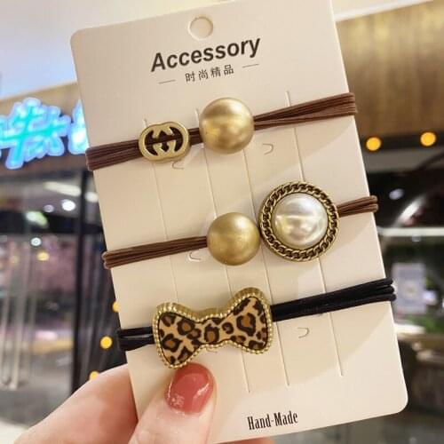 Cute Hair Rope Rubber Band Fashion Korean Version Hair Ring Adult Female StudentSimple Hair Band Hair Accessories for Girls