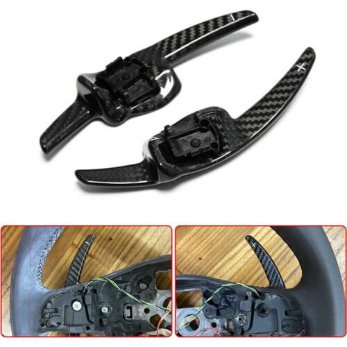 Carbon Fiber DSG Steering Wheel Paddle Extension for Golf 5 6 MK6 Jetta MK5 Passat B6 B7 CC Polo Sharan Tiguan
