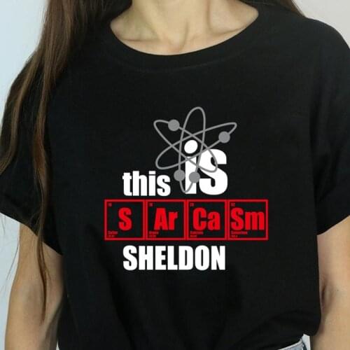 Women The Big Bang Theory Graphic Tee Shirt Femme Funny Harajuku This Is Sheldon T Shirt Korean Tops Kawaii Streetwear Gift