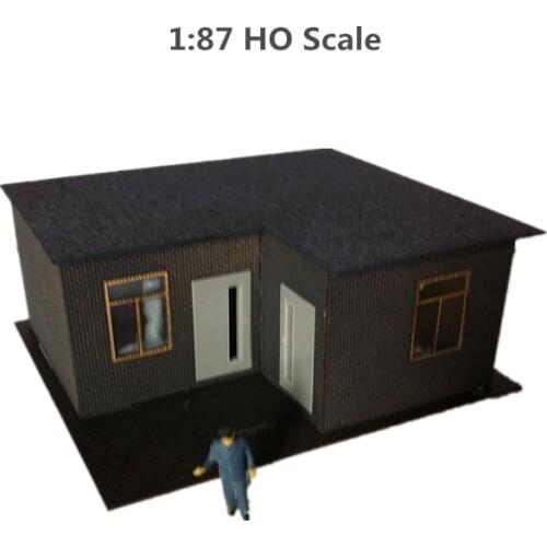 1:87 HO Scale Railway Building Room DIY Sand Table Assemble Building Model Gifts 7*7.9*3.5cm for Gifts
