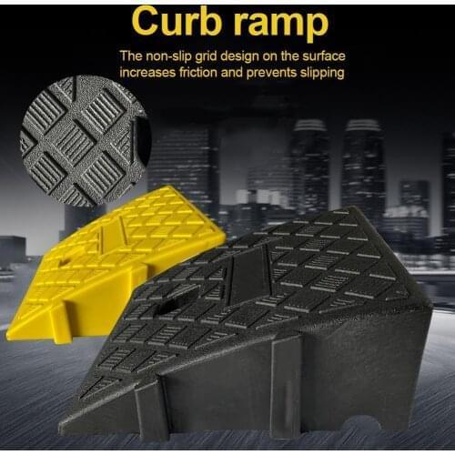 1PCS Portable Lightweight Curb Ramps Heavy Duty Plastic Threshold Ramp Kit For Scooter Car Trailer Truck Bike Motorcycle