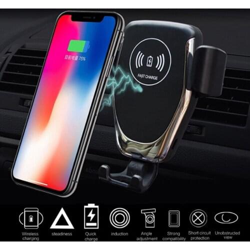 New Arrival 10W Qi Wireless Fast Charger Car Mount Holder Stand Auto Sensor Charging