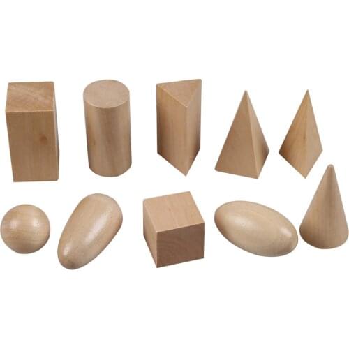 ABWE Wooden Montessori Mystery Bag Geometry Blocks Set Educational Cognitive Toys