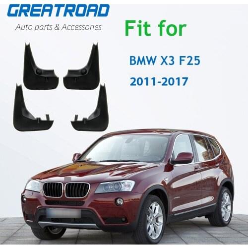 4pcs Car Fender Flares Mud Splash Guards Mud Flaps Mudguards Mudflaps for BMW X3 F25 2011-2017 Accessories 2012 13 14 2015 2016