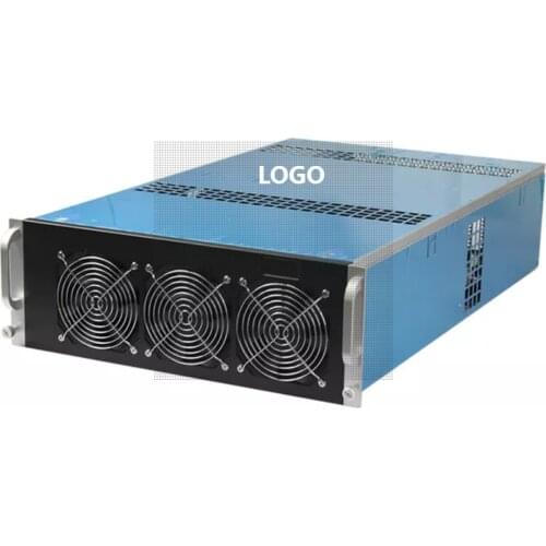 Ethereum 8/16 GPU Mining Rig Case with 8 GB RAM Full Set Mining Frame with Double Motherboard for RX 470,RX570,RX580