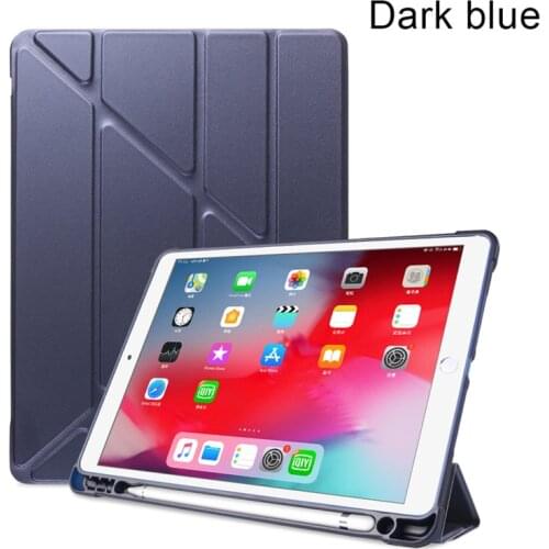 With Pencil Holder Case For iPad 2019 10 2 Smart Cover Magnetic Silicone Case for ipad air 3 2019 ipad Pro 10.5 Case for Ipad 7