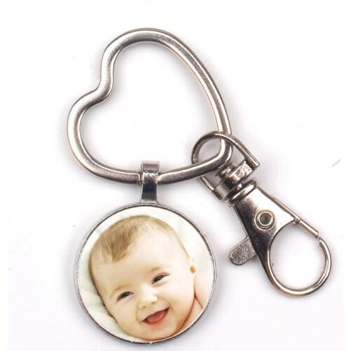 Customizeds Photo Keychain Personalizeds Key Chains Non-faded Key Ring Photo of Your Baby Child Mom Dad Family Loved One Gift