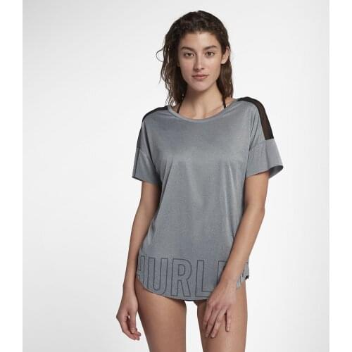 Hurley Womens Black Short Sleeve Women’s T-Shirt Cool Grey/Black