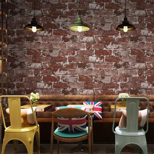 WELLYU 3D retro brick wallpaper hot pot shop hairdressing brick wallpaper clothing store special engineering hotel wallpaper