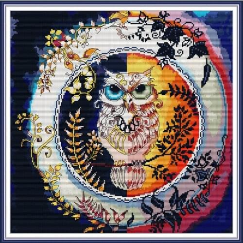 Everlasting Love Day and Night Chinese Cross Stitch Kits Ecological Cotton Stamped Printed 14CT DIY Easy to Use Home Decoration