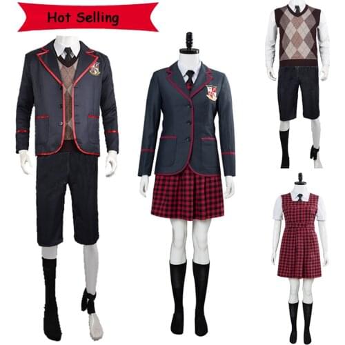 Anime The Umbrella Academy Girl School Uniform Vanya Allison Cosplay Costume Halloween Carnival Party Dress Suits For Men Women