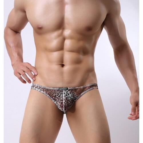 Mens Underwear Mens Sexy Leopard Breathable Sexy Underwear Comfortable Mens Underwear Panties Shorts Cueca Mens Underwear