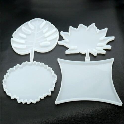 NEW Transparent Silicone Mould necklace lanugo mold Resin Decorative Craft DIY Maple leaf coaster epoxy resin molds for jewelry
