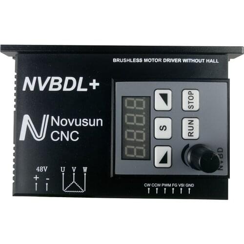 NVBDL + NVBDH CNC milling machine spindle brushless DC motor matching drive with controller 400W digital display