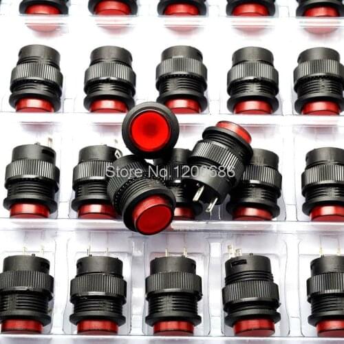 No lock switch NO light s reset switch R16-503B round 16MM 3A / 250V red