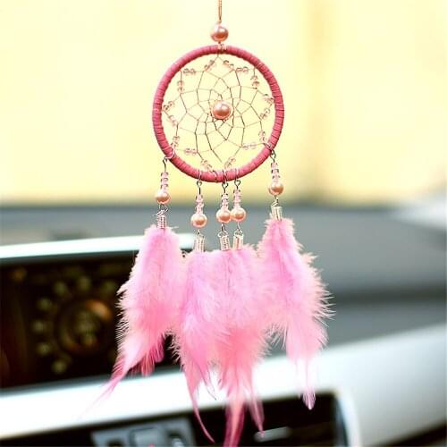 Hand Woven Feather Dream Catcher Wall Hanging Ornaments Home Decoration Accessories Bedroom Decor Aesthetic