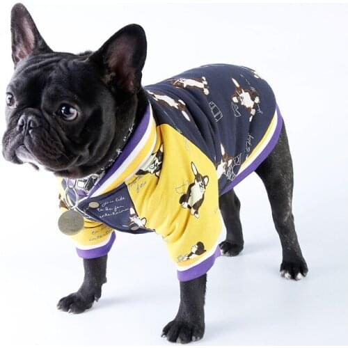 Thick Warm Dog Clothes for Small Dogs Chihuahua Winter Jacket French Bulldog Cotton Coat Printing Pug Costume Dogs Pets Clothing