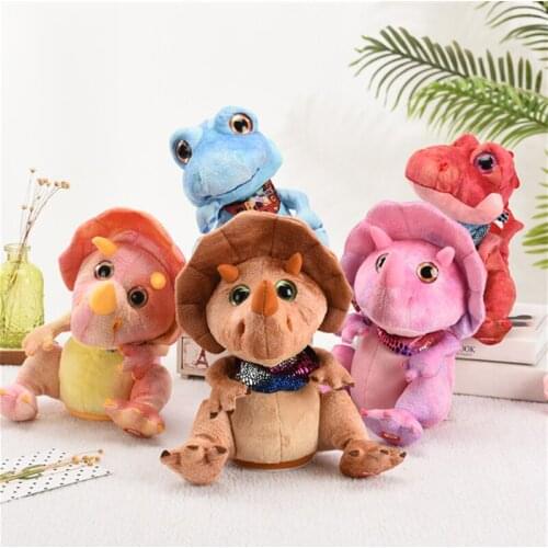 Soft Plush Muppet Dinosaur Doll Electric Remote Control Toys Walking Music Talking Animal Model Kids Games Children Gifts