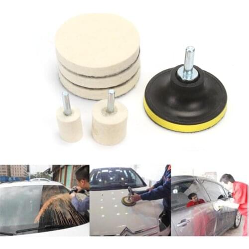 8pcs/set 3" Polishing powder Polishing Pad Polishing Buffer Waxing Buffing Pad Drill Set Polishing Sponge Wheel Kit Polisher