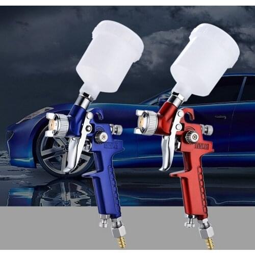 Professional HVLP Mini Spray Gun 0.8mm/1.0mm Airbrush Kit Steel Nozzle Gravity 125ml Pneumatic Paint Sprayer Car Aerograph Gun