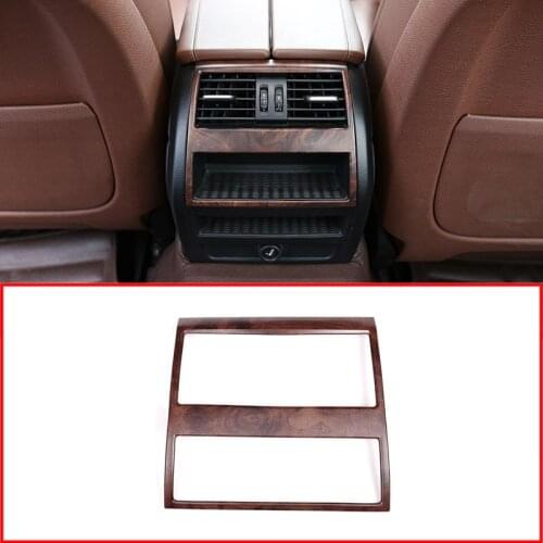 Rose Wood Grain ABS Plastic Rear Row Air Conditioning Outlet Vent Frame Trim For BMW 5 Series f10 520 525 2011-2016