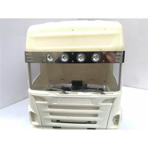 ​ Led Light Sun Visor Metal Front Roof for 1/14 RC Tamiya Tractor Trailer Hobby R470 R620 R730 56323 56325