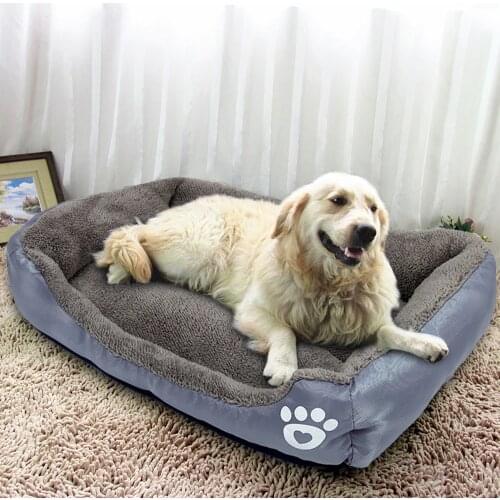 Pet Sofa Dog Bed Soft Fleece Warm Dog House Waterproof Bottom For Small Medium Large Dogs Cats Beds House S-2XL