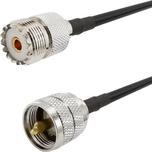 1Pcs 3meter UHF Male PL259 PL-259 Plug to UHF Female SO239 SO-239 Jack RF Coaxial Coax RG58 Cable Antenna Extension Pigtail wire