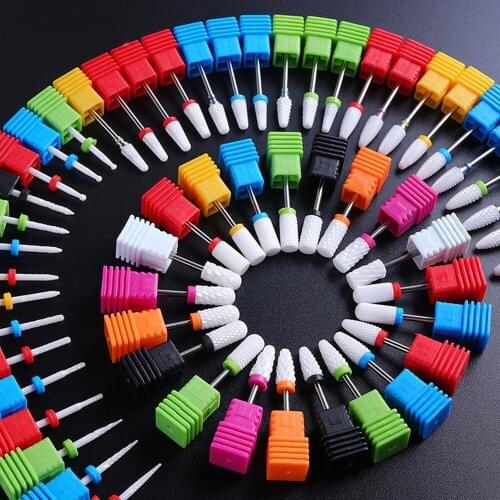 1pcs Ceramic Nail Drill Bit For Electric Manicure Drills Machine Milling Cutter Nail Files Buffers Nail Art Equipment Accessory