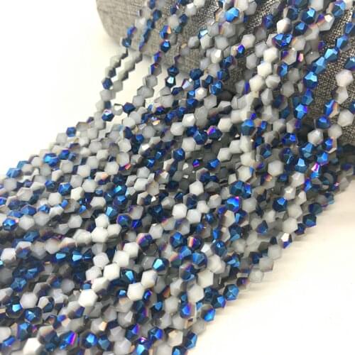 100pcs 4mm Bicone Austria Crystal Beads charm Glass Bead Loose Spacer Bead for DIY Jewelry Making#JJ25