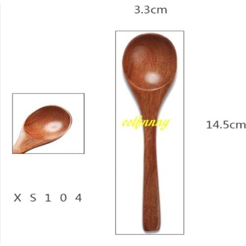 100pcs/lot 12.8cm 13cm 14cm 14.5cm 15cm 15.8cm 17.5cm Wooden Spoon Soup icecream Honey coffee Tea Wood Spoons Stirrer